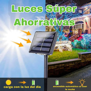 LUCES NAVIDEÑAS LED CON PANEL SOLAR